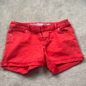 Express Jean shorts rust color